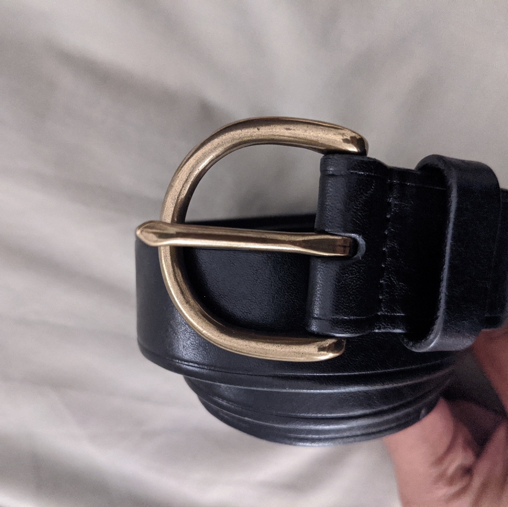 Madwell Black Leather Belt